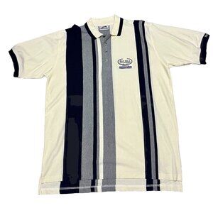 Vintage Slazenger Golf Bay Hill Invitational Black & Grey Striped Polo Men’s XL